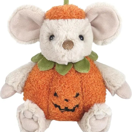 Cute Pumpkin Mouse Plush featuring a festive mouse design with autumn and Halloween-inspired details