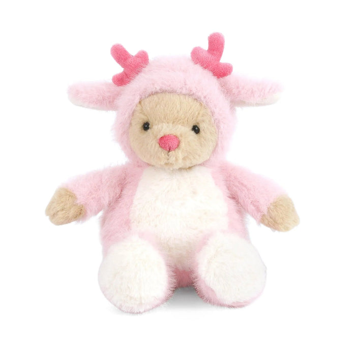 Mon Ami Reindeer Bear Plush featuring a cute teddy bear design with festive reindeer-inspired details
