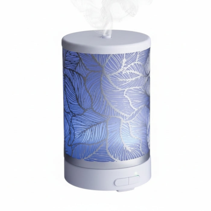 This Candle Warmers Airomé Ultrasonic Essential Oil Diffuser in Silver Leaf Transforms any room into a personal wellness retreat .
