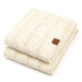 Knitted Fuzzy Sherpa Lining Scarf featuring a textured knit exterior and soft plush sherpa lining.