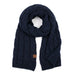 Knitted Fuzzy Sherpa Lining Scarf featuring a textured knit exterior and soft plush sherpa lining.