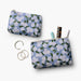 A set of two cotton canvas pouches featuring illustrated Hydrangea florals.
