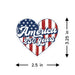 Simply Said Inc. America 250 Years patriotic heart stickers
