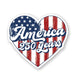 Simply Said Inc. America 250 Years patriotic heart stickers