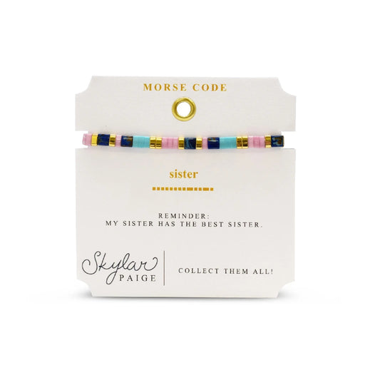  A stylish bracelet made of gold and blue beads, displaying a colorful and eye-catching pattern.