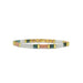  Multi-colored bracelet featuring gold and white enamel, showcasing a vibrant and elegant design.