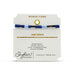 Blue and white striped bracelet with a silver clasp detail.