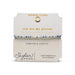 A beaded bracelet with a mix of blue and white beads, elegantly designed for a fashionable look.