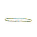 A bracelet featuring turquoise beads complemented by elegant gold accents.