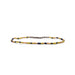 Beaded bracelet featuring a combination of wooden and gold beads, showcasing a natural and elegant design.