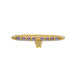 A gold bracelet featuring a delicate small diamond charm, elegantly designed for a sophisticated look.