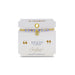 A stylish gold bracelet adorned with a tiny diamond charm, perfect for adding a touch of elegance to any outfit.