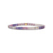 A purple and white bracelet featuring a gold clasp, elegantly designed for a stylish accessory.