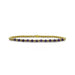 A gold bracelet embellished with purple stones, offering a sophisticated and colorful touch to any outfit.