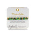Two stylish bracelets made of green and gold beads, showcasing a beautiful color combination.