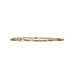 A beaded bracelet featuring a design of alternating gold and white beads.