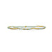 Gold and green beaded bracelet featuring a prominent gold bead at its center.
