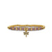 A pink and gold bracelet featuring a delicate dragonfly charm, showcasing a blend of elegance and nature-inspired design.
