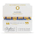 Stia Couture Sentimental Stones September birthstone bracelet featuring sapphire blue gemstone beads, a stretch-fit design, and elegant gift-ready packaging.