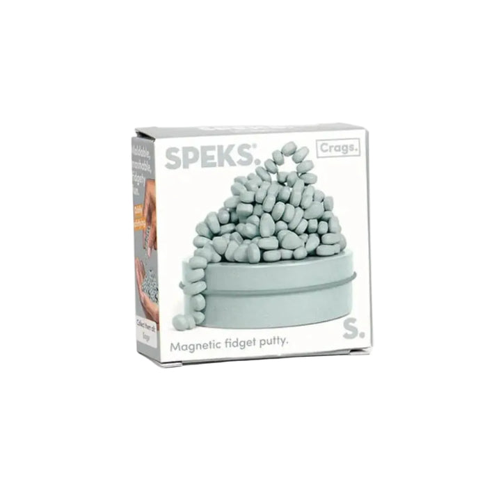 Speks magnetic fidget putty packaging on a white background