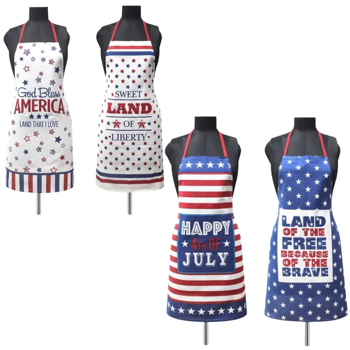 Nidico : Americana Patriotic Printed Cotton Aprons