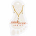 This Sand & Stone Multi-Pearl Dangle Anklet in Gold is a water-resistant anklet pairs lustrous pearls with a warm gold finish.