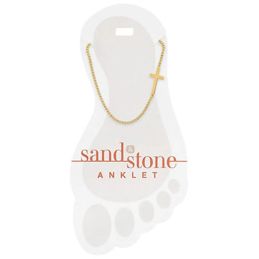 Elegant gold cross anklet designed for a subtle, stylish everyday look