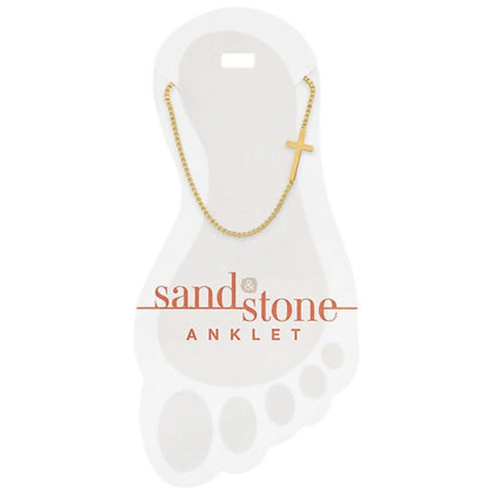Elegant gold cross anklet designed for a subtle, stylish everyday look