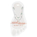 Coastal-inspired silver sea glass duo chain anklet with an elegant ocean look