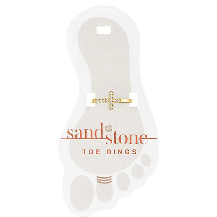 Elegant gold toe rings made from sandstone, featuring a natural look that enhances any summer outfit.