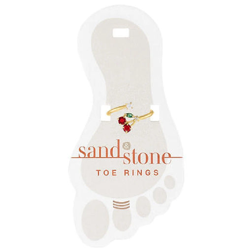Rose gold sandstone toe rings with intricate designs, showcasing a blend of elegance and natural texture.