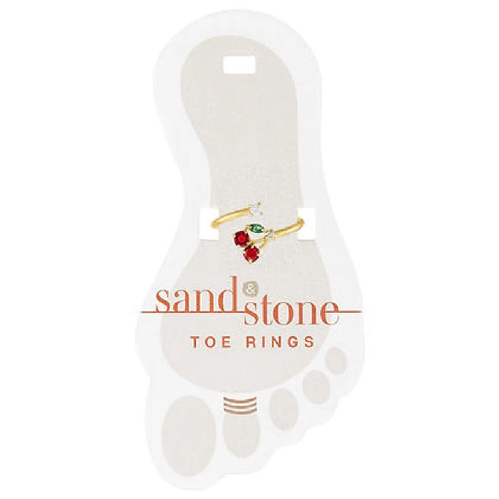 Rose gold sandstone toe rings with intricate designs, showcasing a blend of elegance and natural texture.