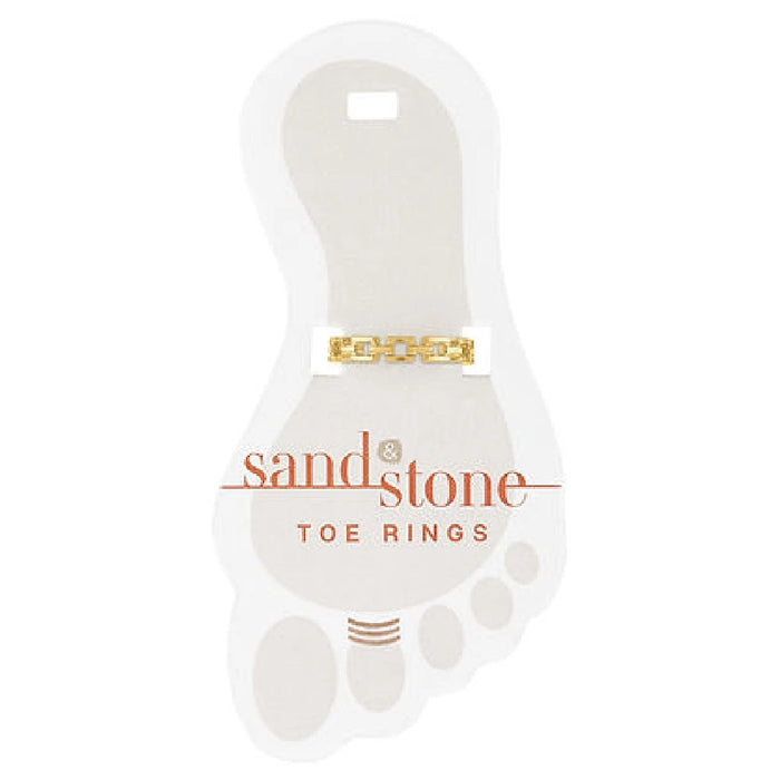 Gold-finished toe rings crafted from sandstone, offering a chic and earthy touch to casual summer outfits.