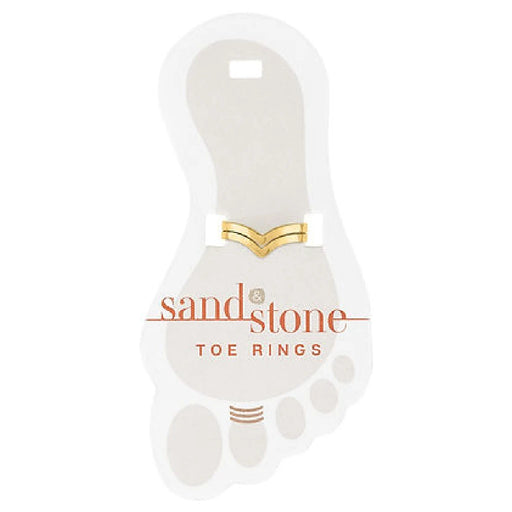 Gold-finished toe rings crafted from sandstone, offering a chic and earthy touch to casual or beachwear.