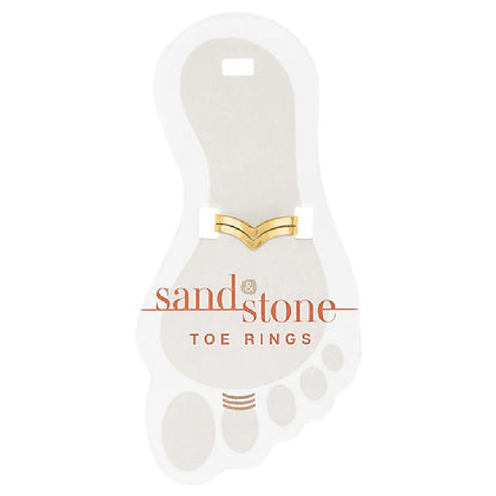 Gold-finished toe rings crafted from sandstone, offering a chic and earthy touch to casual or beachwear.
