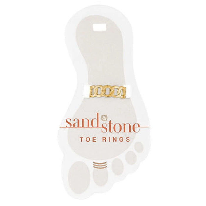 Beautifully crafted gold toe rings adorned with unique sandstone patterns, ideal for a chic summer look.