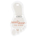 Sandstone toe rings arranged in a sleek white box, emphasizing their distinctive patterns and natural beauty.