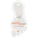 Sandstone toe rings arranged in a sleek white box, emphasizing their distinctive patterns and natural beauty.