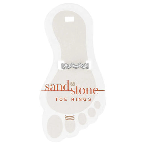 A collection of sandstone toe rings nestled in pristine white packaging, highlighting their earthy tones and craftsmanship