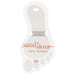 Sandstone toe rings with silver accents displayed on a neutral background.