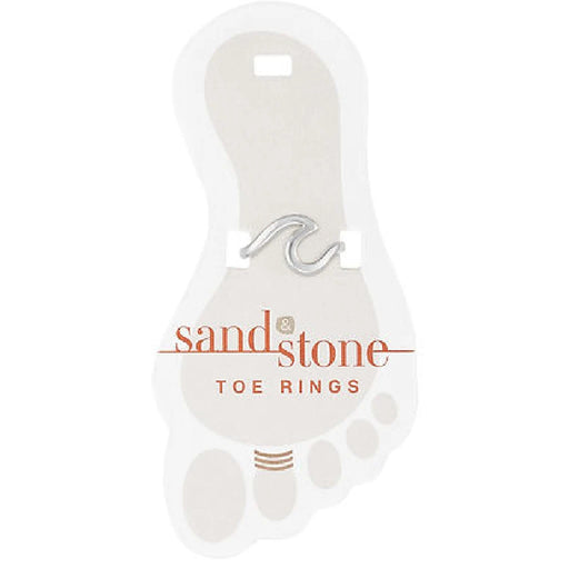 Stylish silver toe rings with sandstone accents, combining natural textures with contemporary jewelry design.