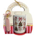Christmas-themed mug and keychain set in decorative packaging with festive designs.