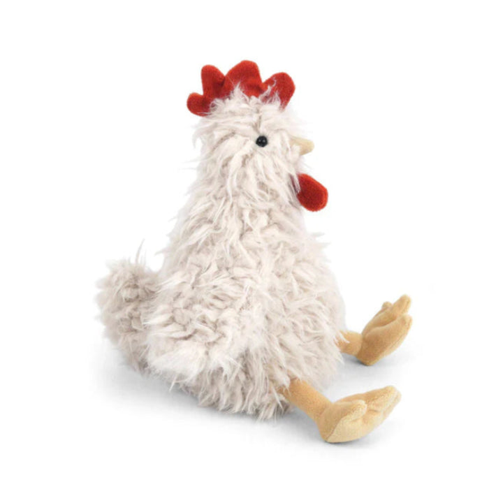 The fluffiest feathered friend on the farm! With it's tousled, cream-colored plumage that looks like it's been styled by the wind,