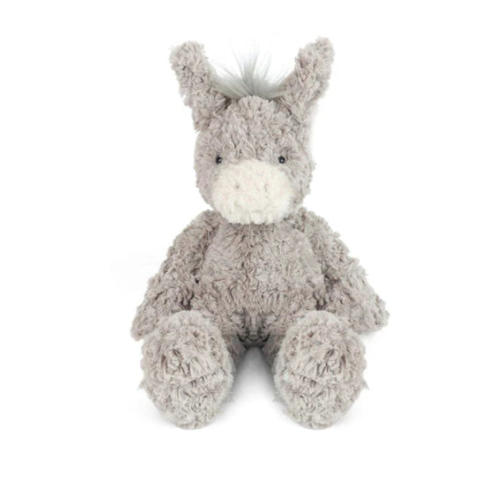 With his soft grey textured faux fur, sweet white snout, and those adorably oversized ears