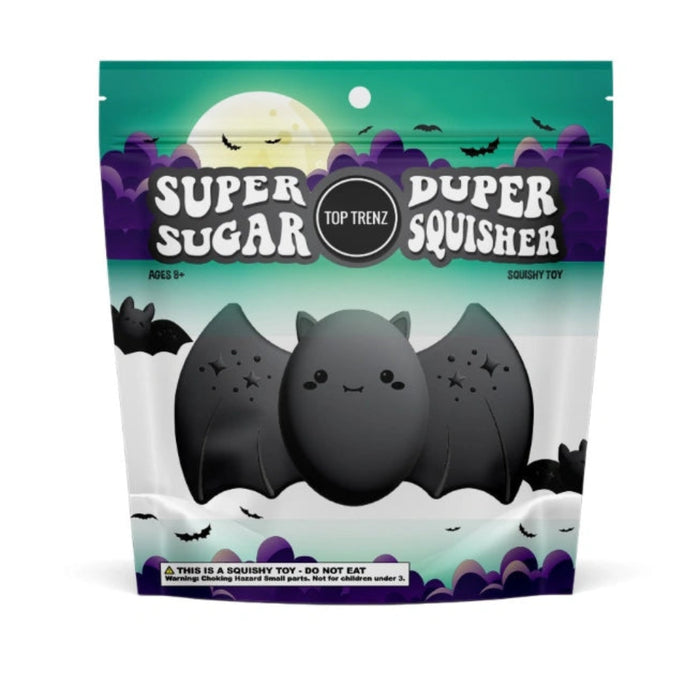 Puka Creations brings you Barry the Bat, the most squeezably adorable squishy toy in the Super Duper Sugar Squisher collection.