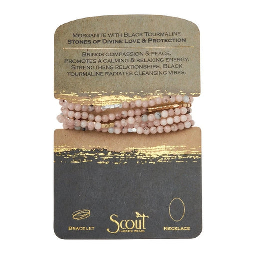 Scout Curated Wears Morganite Black Tourmaline Wrap Bracelet