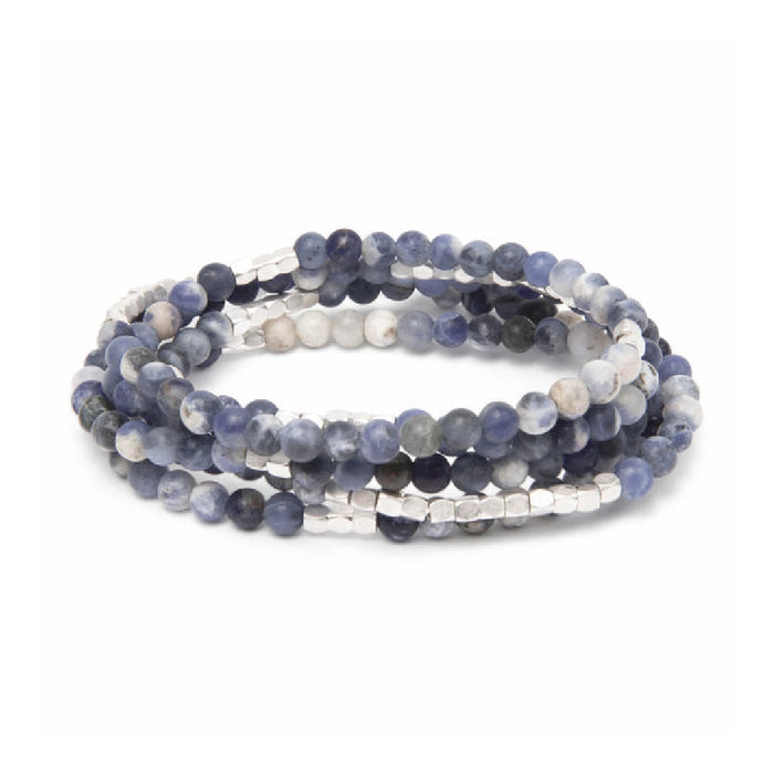 Sodalite Stone of Intuition Wrap Necklace Bracelet