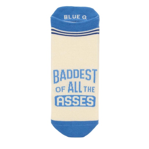 Blue Q : Sneaker Socks - Baddest Of All The Asses at Annie's Hallmark