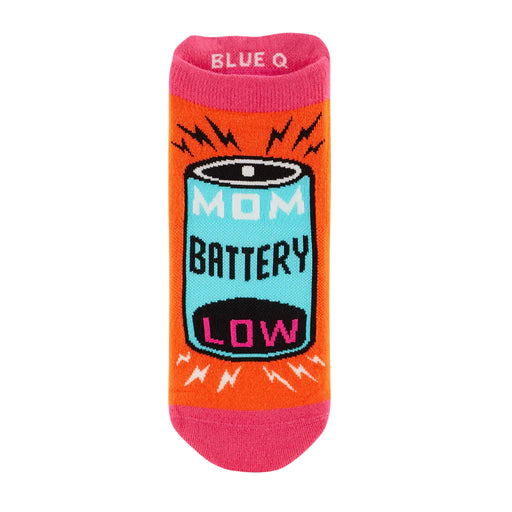 Blue Q : Sneaker Socks - Mom Battery Low at Annie's Hallmark