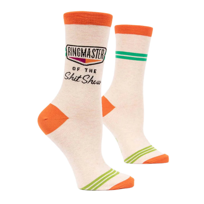 Blue Q : Women's Crew Socks - Ringmaster Of The Shit Show at Annie's Hallmark